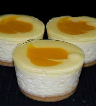 individual mango cheesecake
